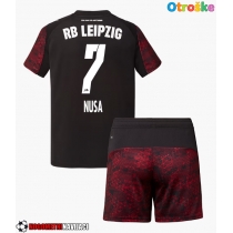 Otroške Nogometnih dresov RB Leipzig Antonio Nusa #7 Tretji 2025-26 Kratki rokavi (+ hlače)